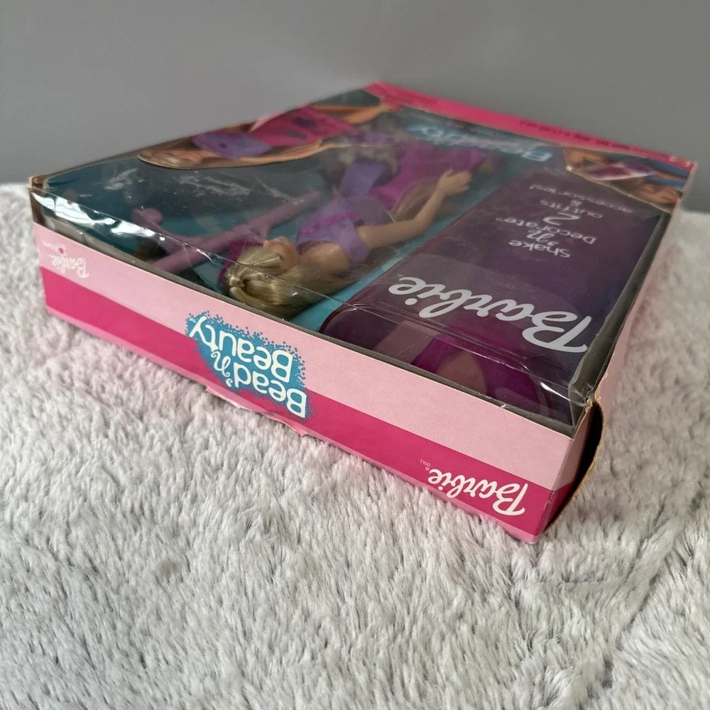 2001 Bead 'n Beauty‎ Glitzerperlen Barbie Puppe / 2 Outfits / Mattel 52745, NrfB